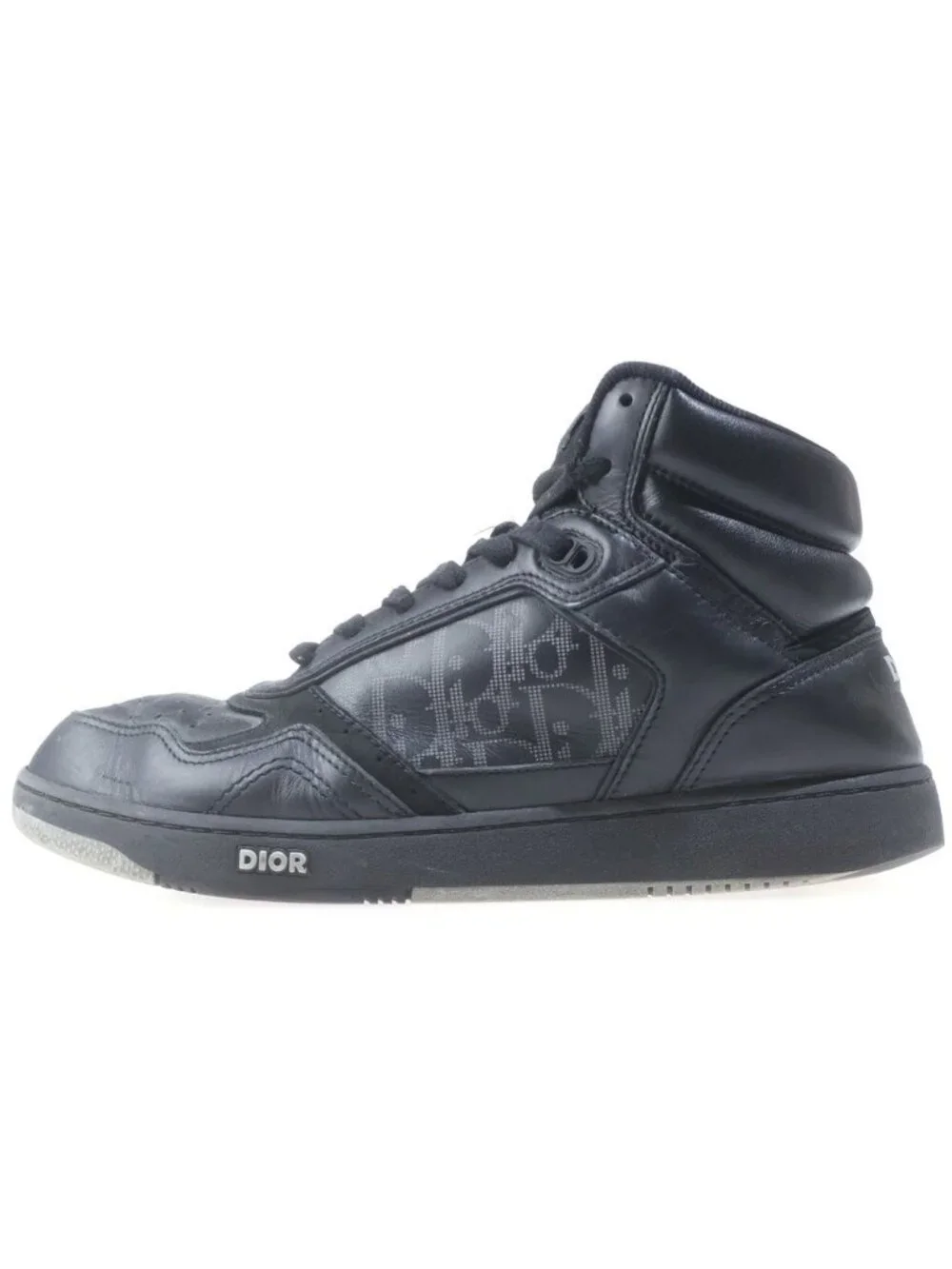 Dior High Black Oblique Galaxy Cut Sneakers